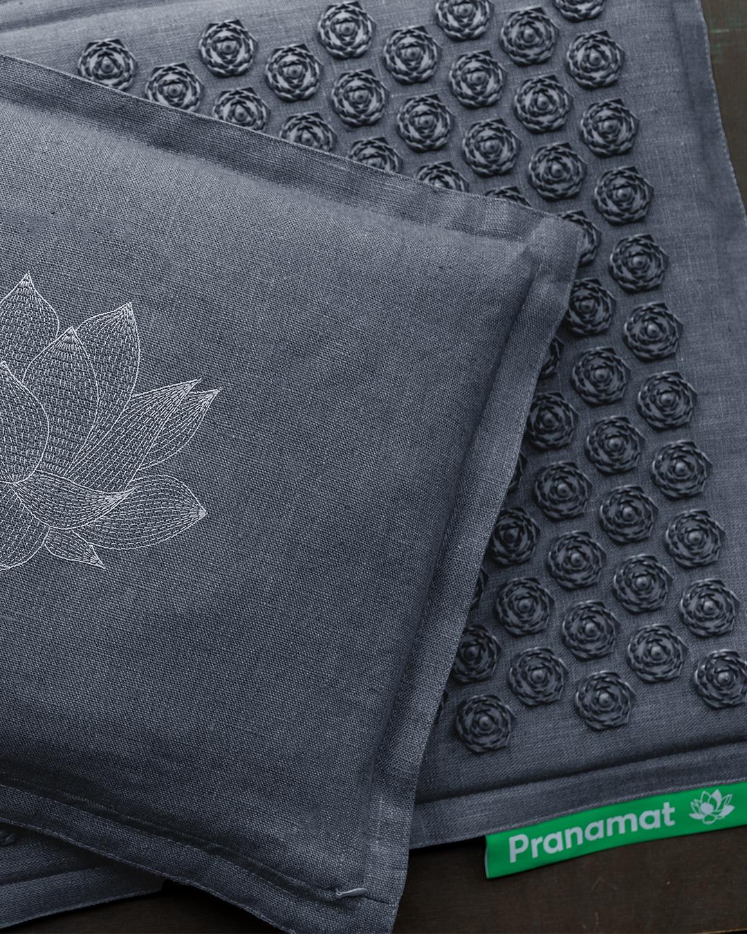 Pranamat rinkinys (Kilimėlis + Pagalvė) Graphite Grey