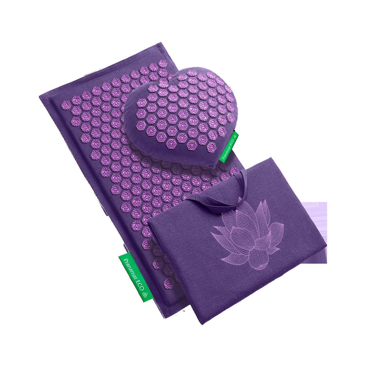 Pranamat rinkinys (Kilimėlis + Širdis + XL Rankinė) Violetinė / Violetinė