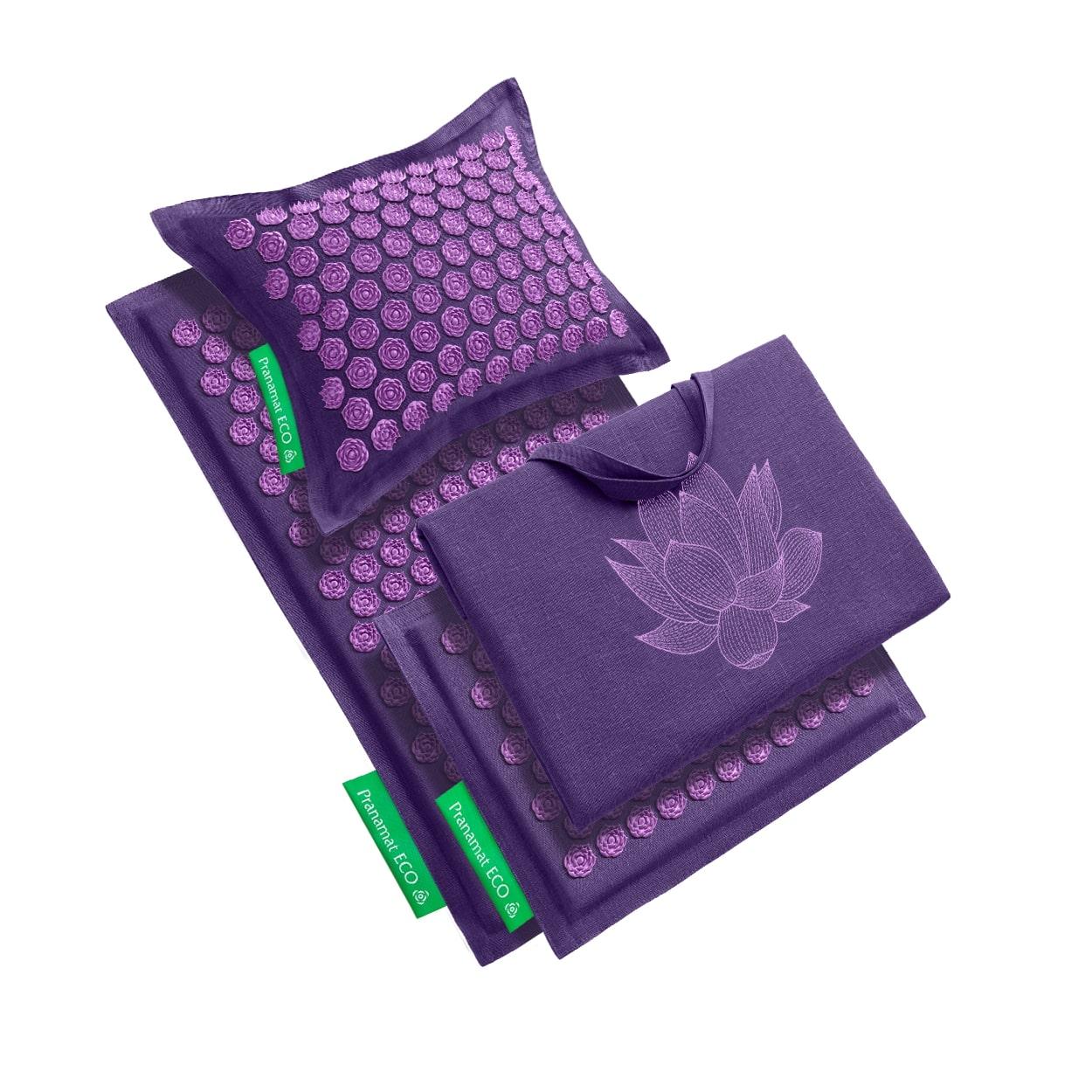 Pranamat rinkinys (Kilimėlis + Pagalvė + Mini + XL Rankinė) Lavender