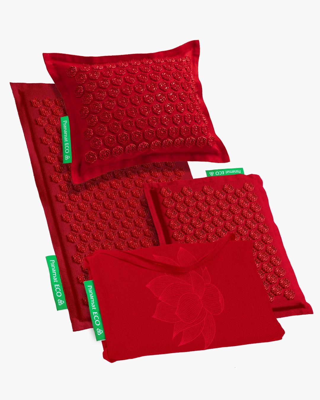 Pranamat rinkinys (Kilimėlis + Pagalvė + Mini + XL Rankinė) Burgundy