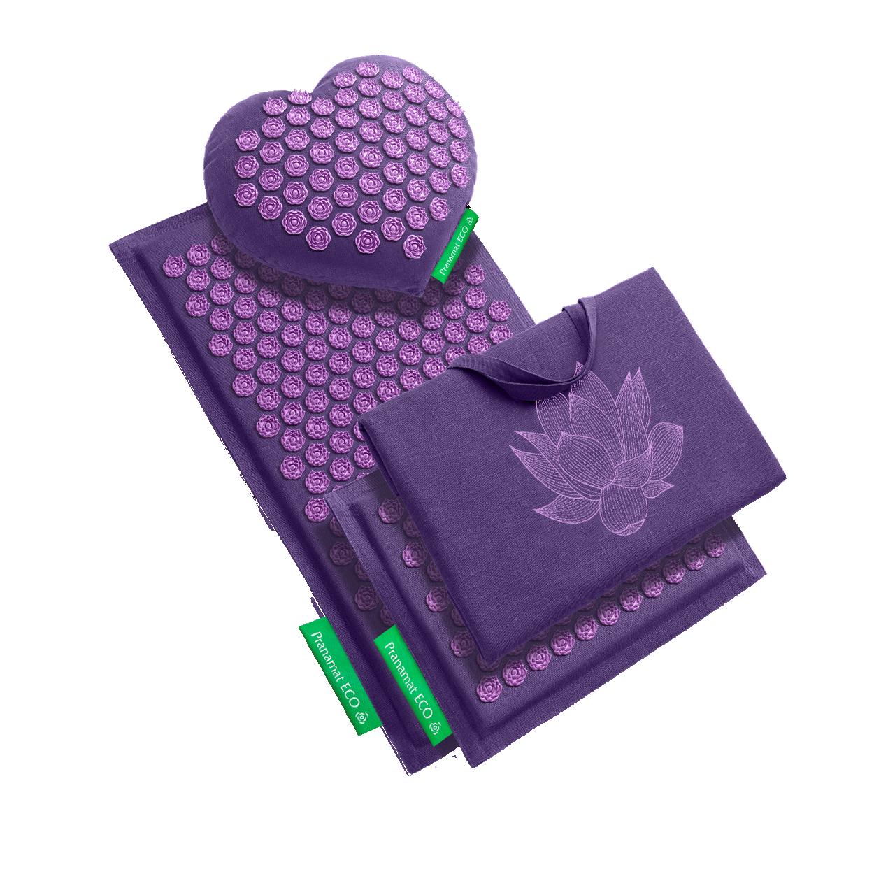 Pranamat rinkinys (Kilimėlis + Širdis + Mini + XL Rankinė) Violetinė / Violetinė