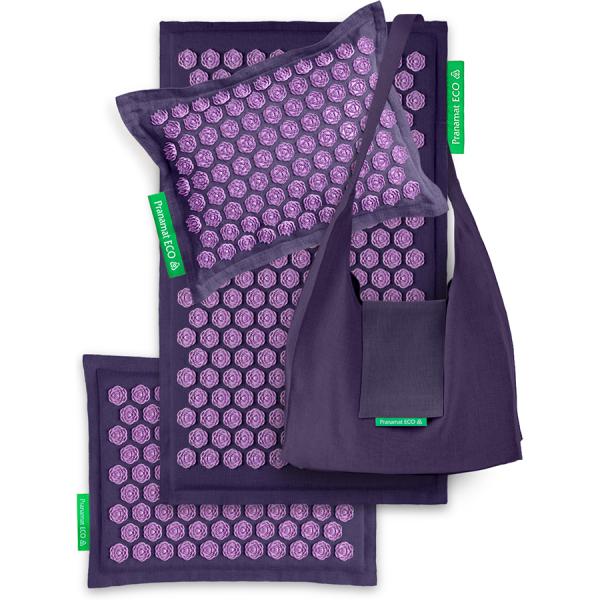 Pranamat ECO Set (Pranamat + PranaPillow + Mini Mat+Bag) Violet & Violet