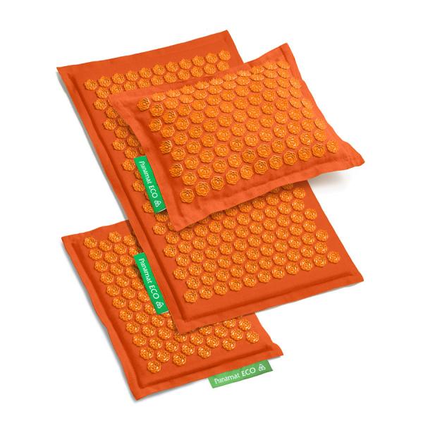 Pranamat ECO rinkinys (Kilimėlis + Pagalvė + Mini) Oranžinis ir Oranžinis
