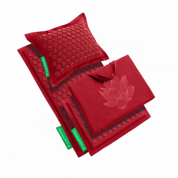 Pranamat rinkinys (Kilimėlis + Pagalvė + Mini + XL Rankinė) Burgundy