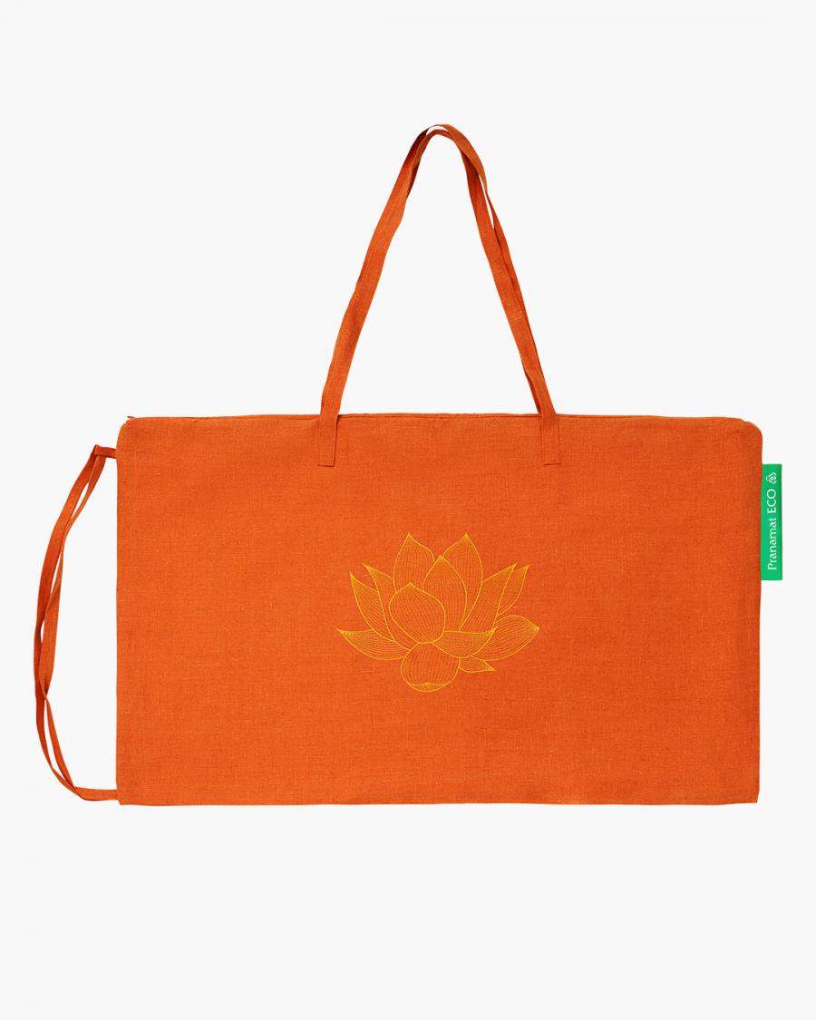 Pranamat ECO rinkinys (Kilimėlis + Pagalvė + Mini + XL Rankinė) Oranžinė / Oranžinė